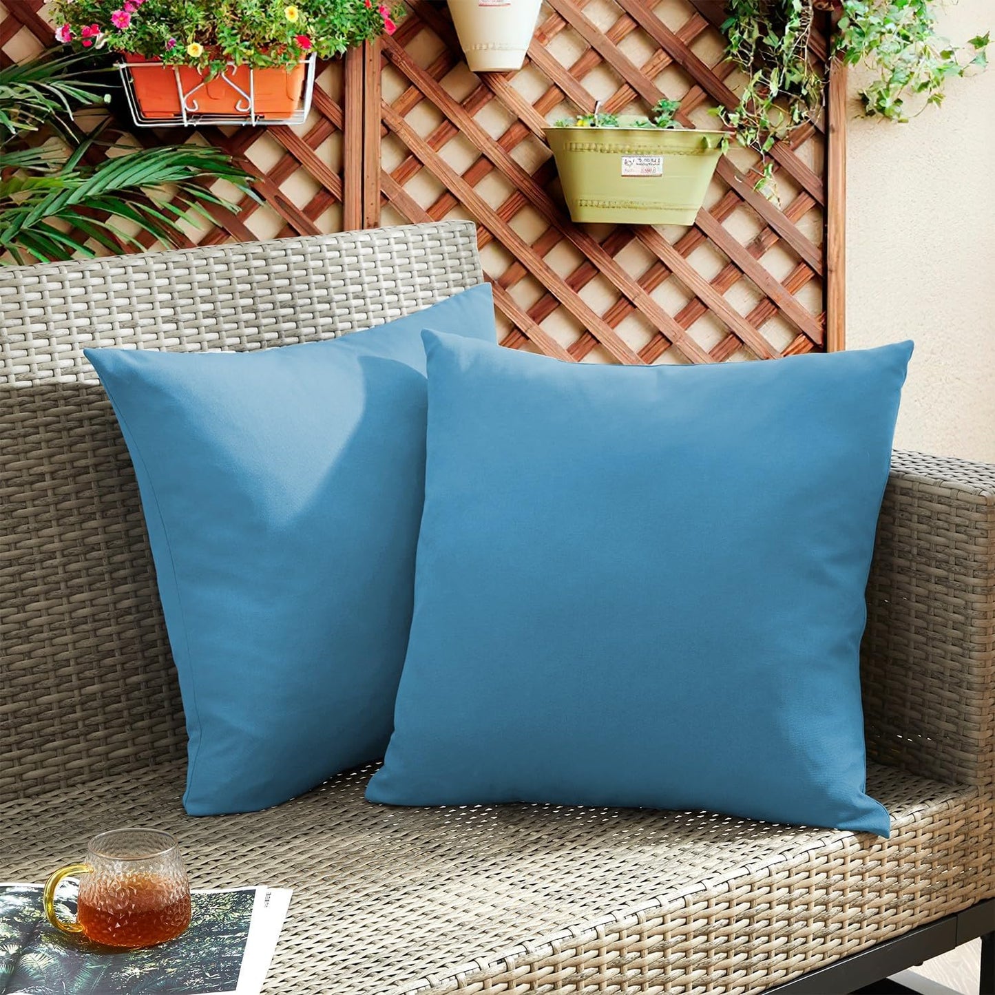 Euro Pillow Inserts 26 x 26 (Pack of 2, White), Down Feather Pillow Stuffer, Premium White Pillows for Bed, Couch, and Cushion