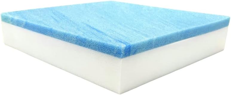 FoamRush 6" H x 26" W x 26" L High Density Upholstery Foam Cushion, Square Foam for Dining Chairs, Chair & Wheelchair Seat Cushion Replacement