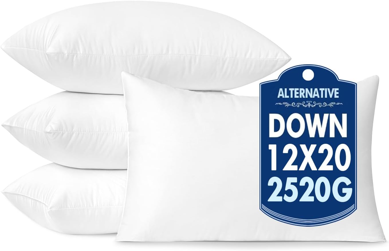 MIULEE 24x24 Pillow Inserts,Down Alternative Pack of 2 Euro Decorative Throw Pillows for Sofa Couch Bed, Ultra Soft Fluffy Bed Sleeping Form