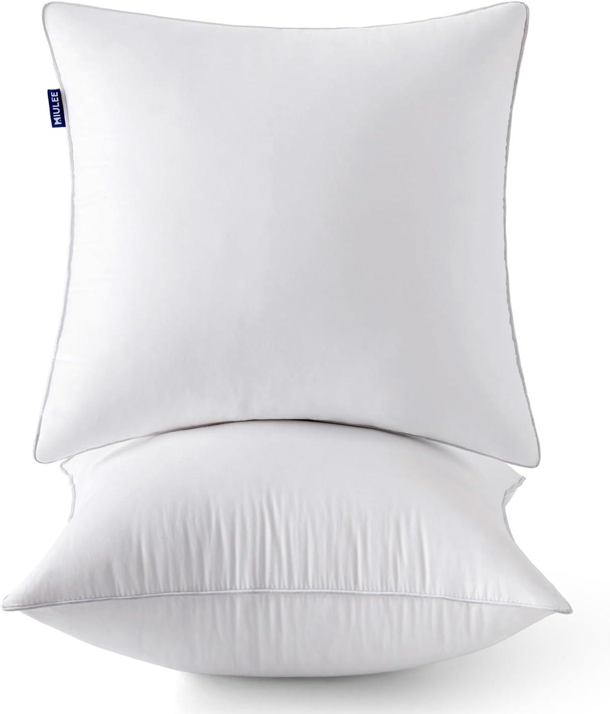 MIULEE 18x18 Pillow Inserts (Set of 4) -Decorative Throw Pillow with 100% Cotton Cover Square for Sofa Couch