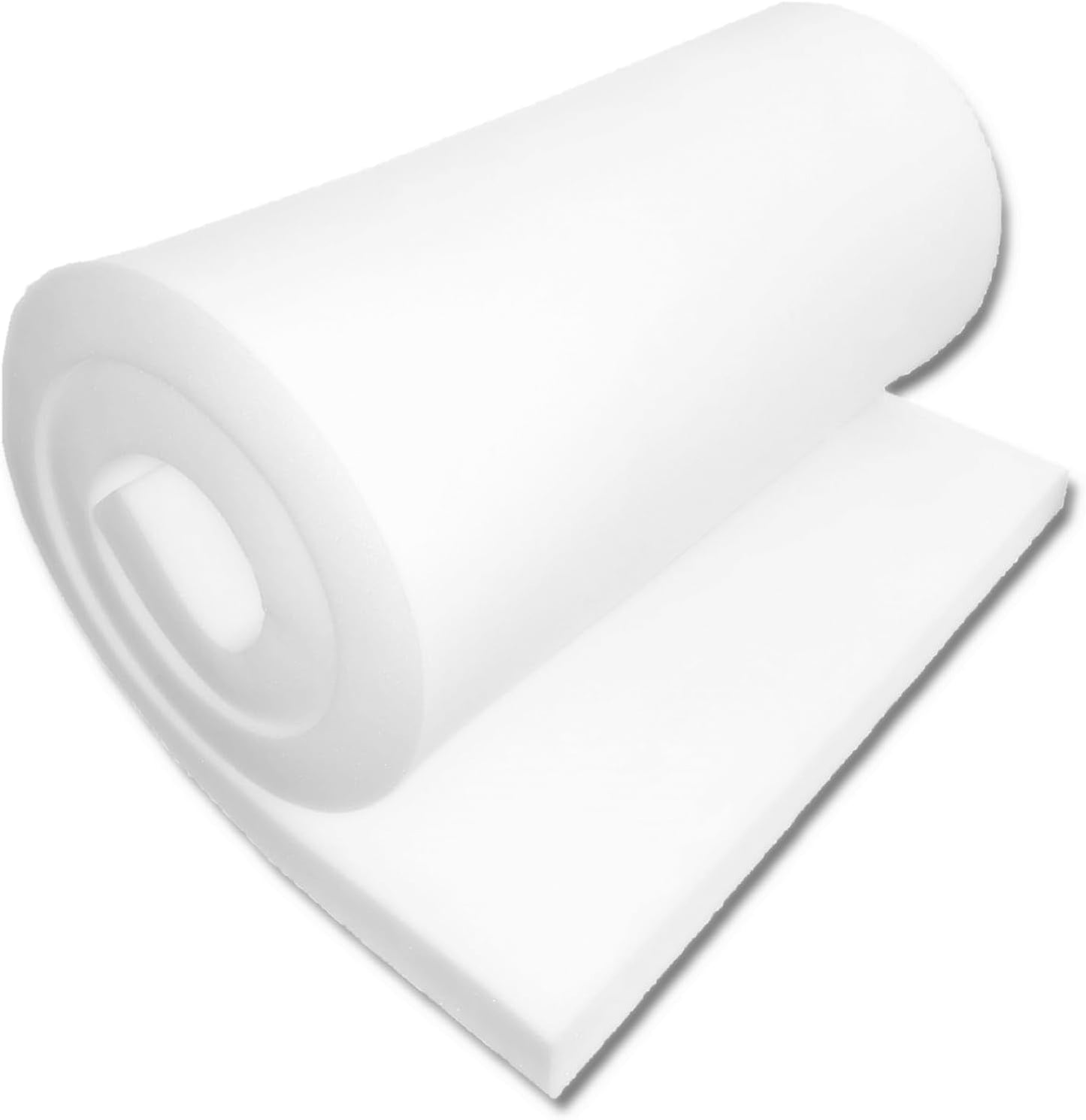 Foamy Foam High Density 3 inch Thick, 24 inch Wide, 72 inch Long Upholstery Foam, Cushion Replacement