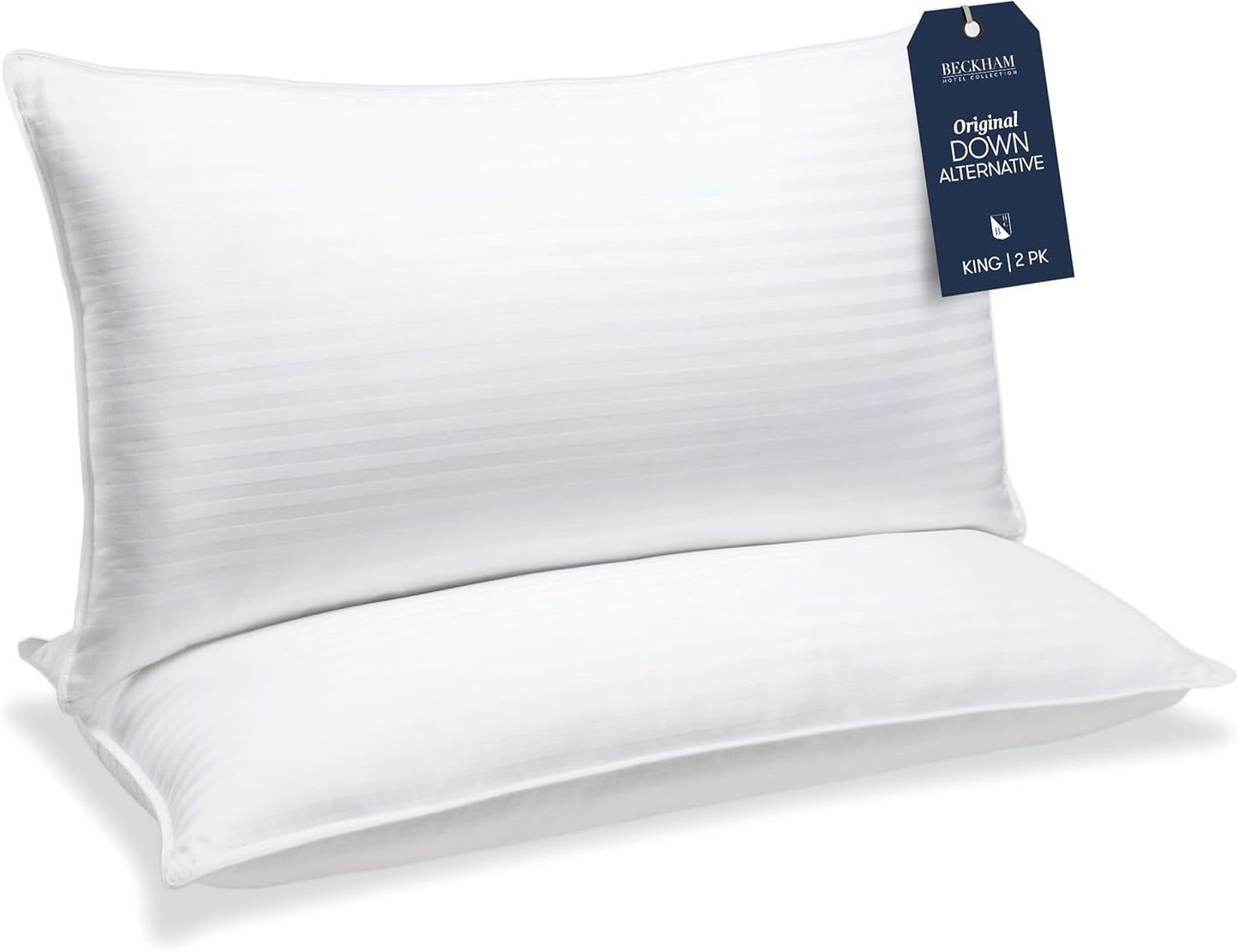 Beckham Hotel Collection Euro Size Throw Pillows (Set of 2), 26 x 26 Down Alternative Pillow Insert for Bed, Couch, and Sofa