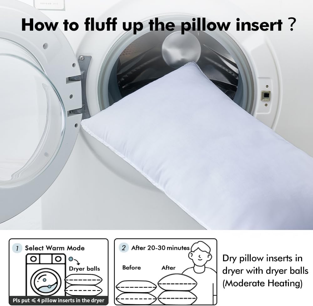 MIULEE 24x24 Pillow Inserts,Down Alternative Pack of 2 Euro Decorative Throw Pillows for Sofa Couch Bed, Ultra Soft Fluffy Bed Sleeping Form