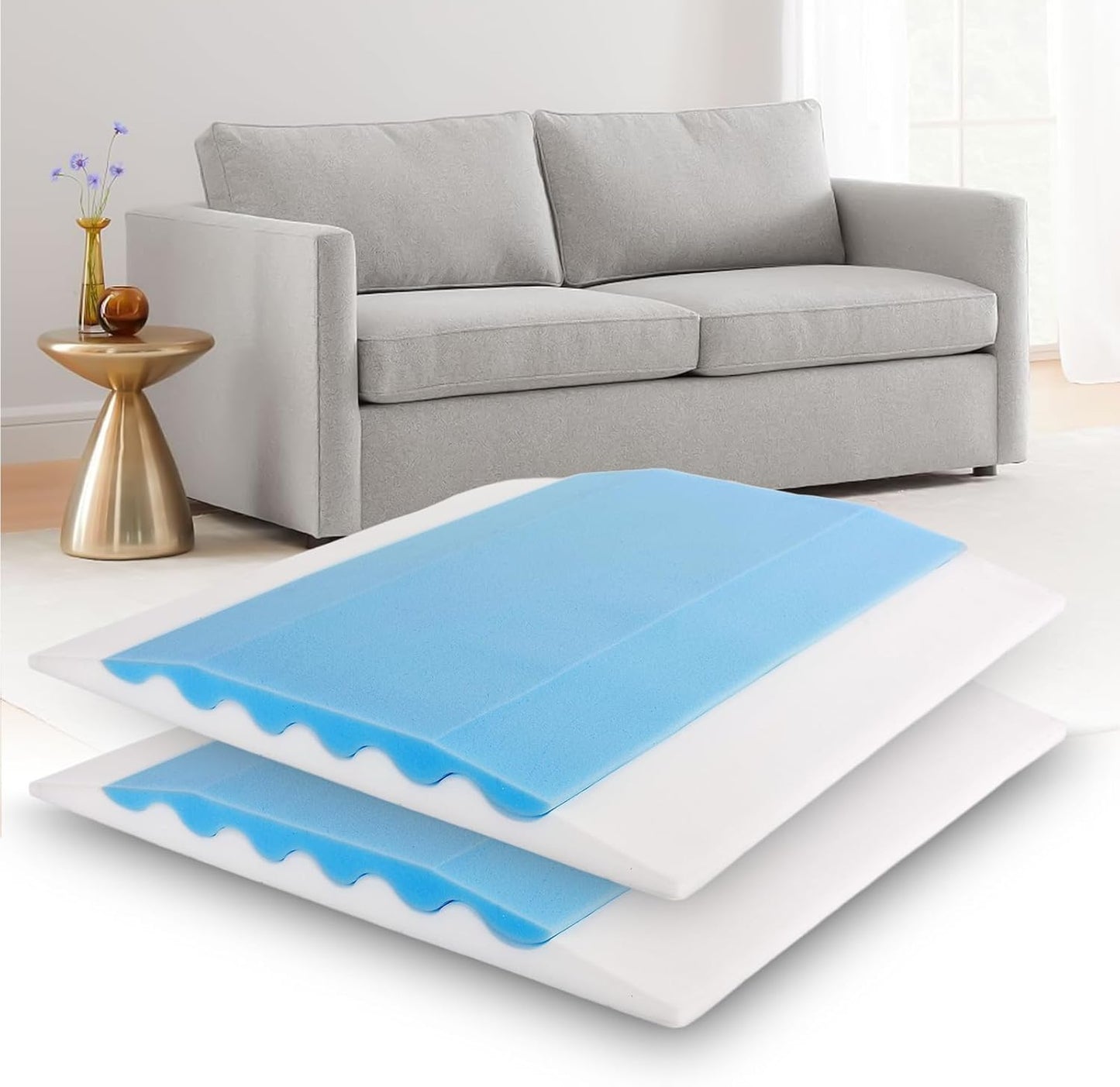 Upgraded Wave Double Layer Sofa Cushion, Couch Support for Sagging Cushions to Repair Sagging Seats, Lift Saggy Seats, Extend Couch's Life, Set of 3