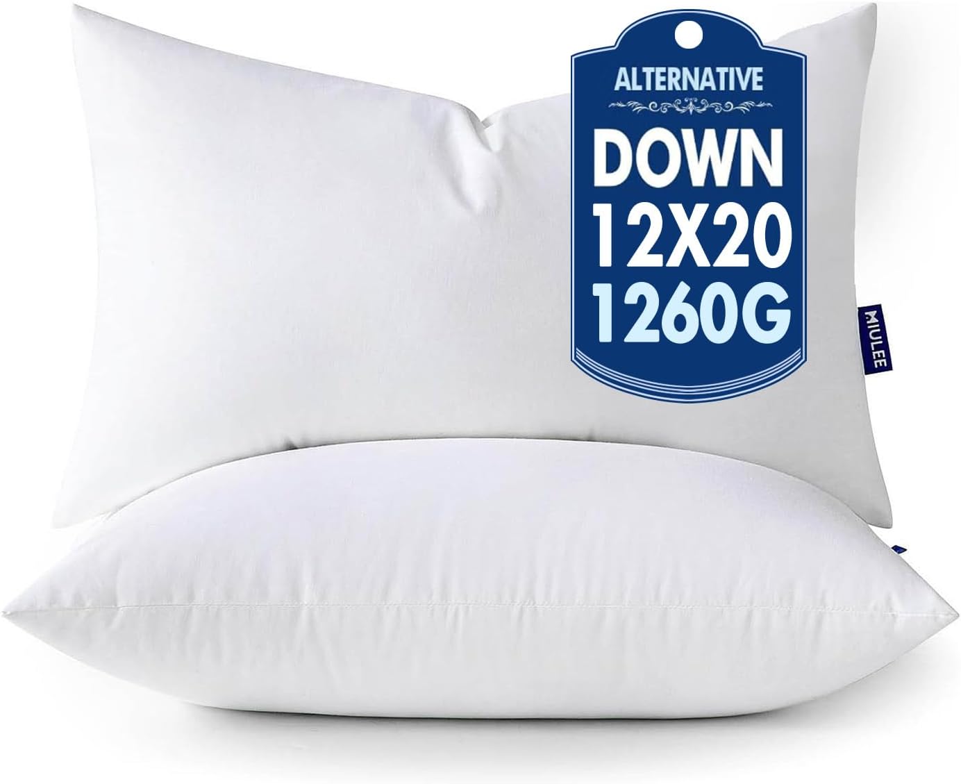MIULEE 24x24 Pillow Inserts,Down Alternative Pack of 2 Euro Decorative Throw Pillows for Sofa Couch Bed, Ultra Soft Fluffy Bed Sleeping Form