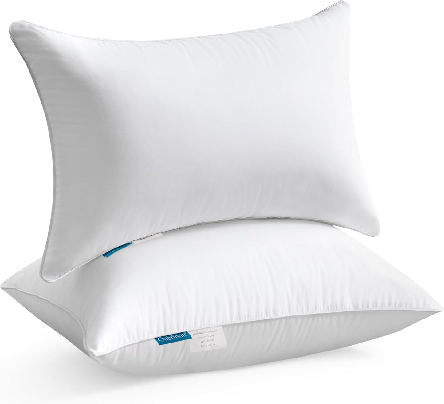 Oubonun 22 x 22 Throw Pillow Inserts (Set of 2) with 100% Cotton Cover - 22 Inch Square Interior Sofa Decorative Pillow Insert Pair - White Couch Pillow
