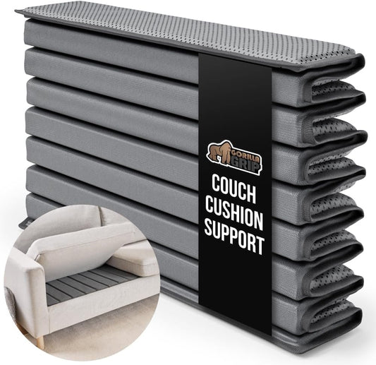 GORILLA GRIP Heavy Duty Couch Cushion Support Board to Fix Sagging Sofas, 21.5 x 70 Sofa, Thick Plywood Boards Add Strong Seat Supports, Stays in Place, Replacement Stuffing Under Couches, Gray