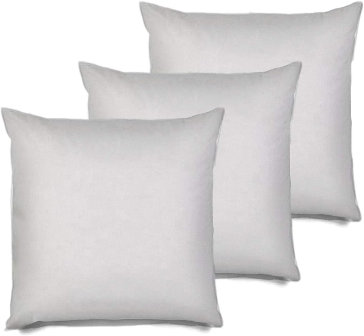 MSD 3 Pack Pillow Insert 26x26 Hypoallergenic Square Form Sham Stuffer Standard White Polyester Decorative Euro Throw Pillow Inserts for Sofa Bed - Made in USA (Set of 3) - Machine Washable and Dry