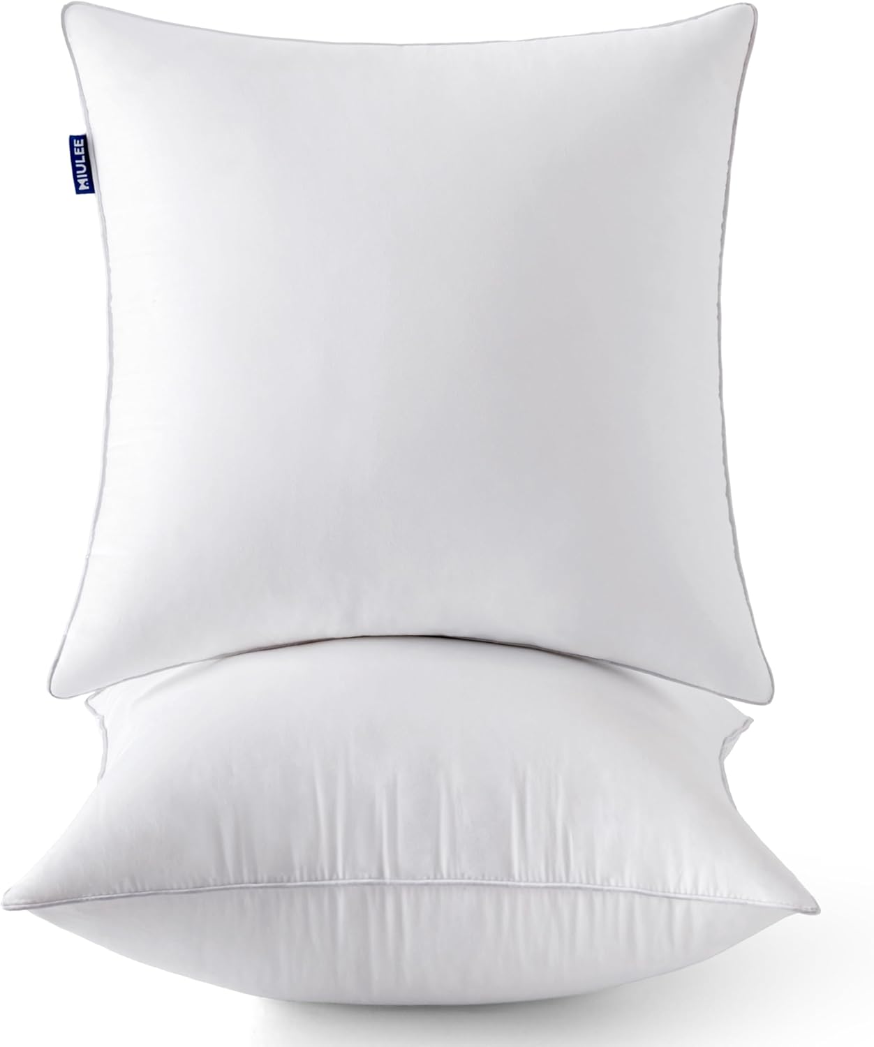 MIULEE 18x18 Pillow Inserts (Set of 4) -Decorative Throw Pillow with 100% Cotton Cover Square for Sofa Couch