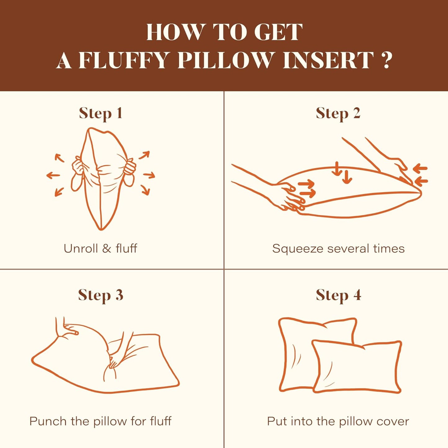 18x18 Pillow Inserts Set of 2, Natural Feather Down Pillows with 100% Cotton Cover, Throw Pillow for Bed, Couch and Sofa.