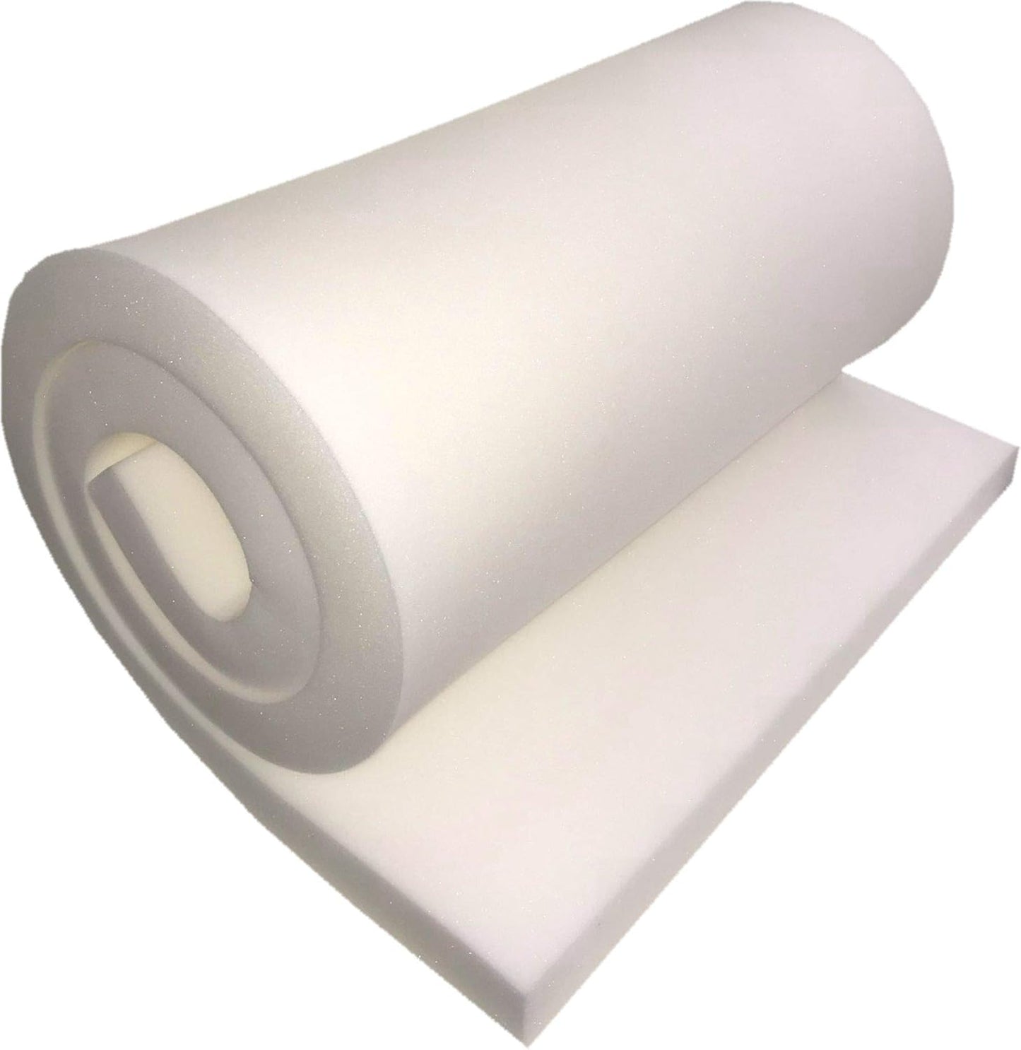 FoamTouch Upholstery Foam 2" x 24" x 72" High Density Cushion, white