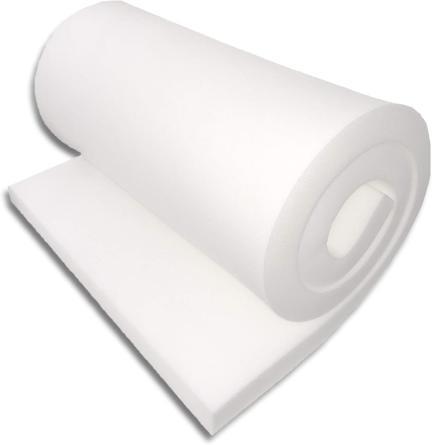 FoamTouch Upholstery Foam 2" x 24" x 72" High Density Cushion, white