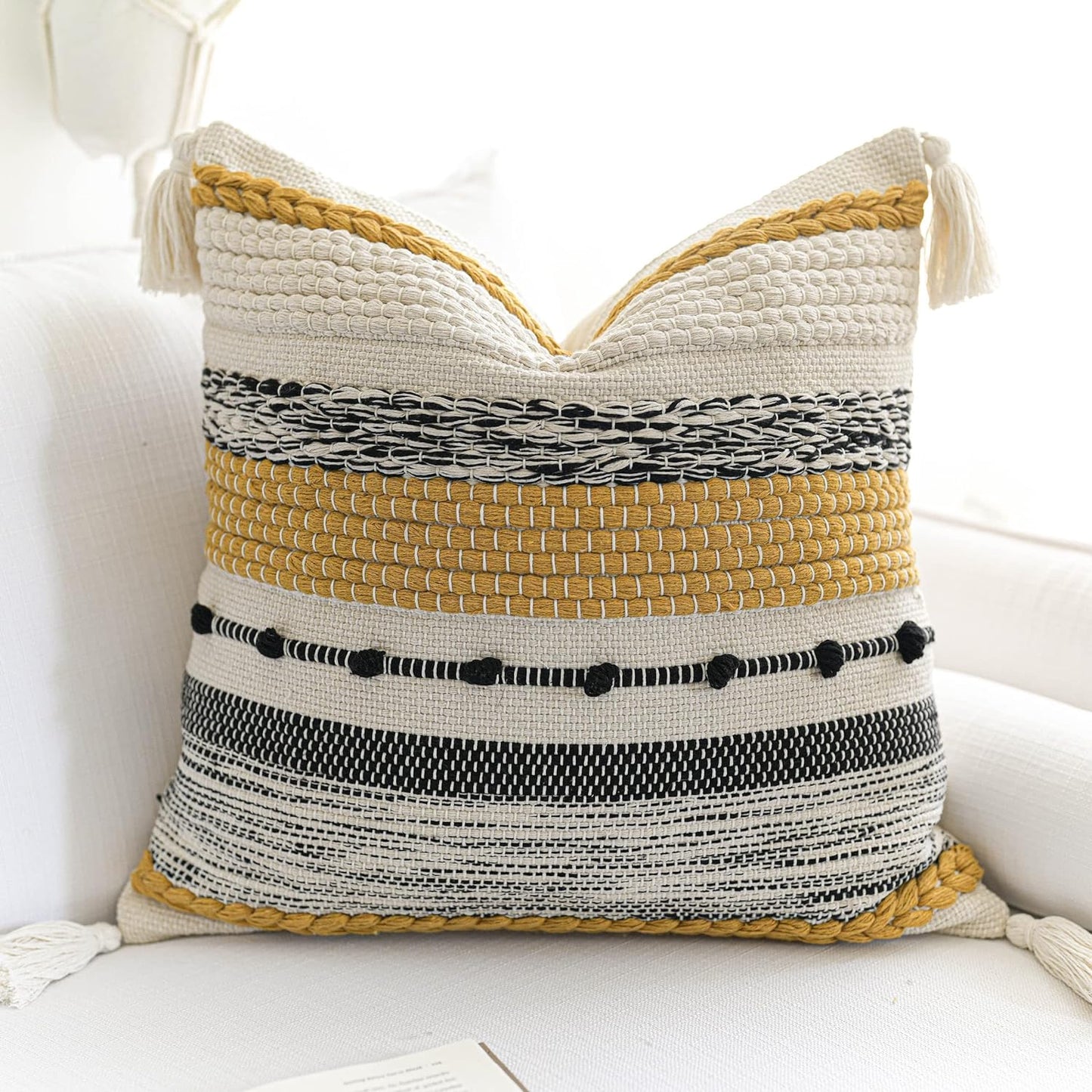 Coastal Blue Decorative Lumbar Pillow Cover 14x36 Boho Long Body Pillow for Bed Farmhouse Lumbar Throw Pillow for Couch Modern Accent Textured Throw Pillowcase