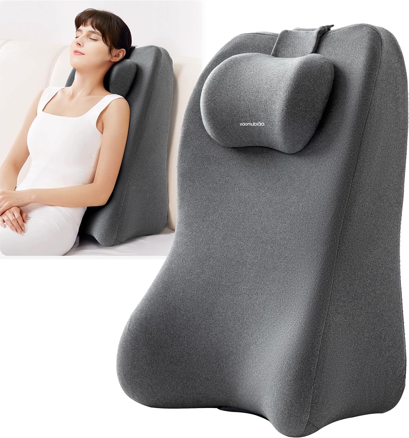 Sitting up Pillow,Bed Pillow for Couch Back Support,Relief Acid Reflux & Back Pain, Back Support Reading Pillow Adult for use on Bed & Sofa Sleeping, Removable Fabric